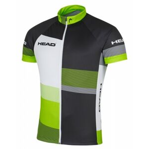 Head MEN JERSEY CLASSIC Pánský cyklistický dres, Černá,Bílá,Světle zelená, velikost L