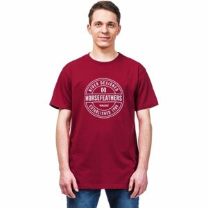 Horsefeathers HALLMARK T-SHIRT Pánské tričko, vínová, velikost M