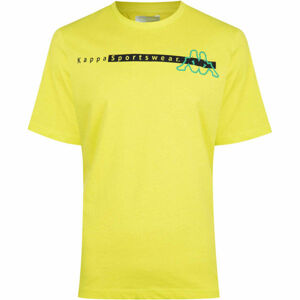 Kappa LOGO CHARTEL Pánské triko, Světle zelená,Žlutá, velikost M