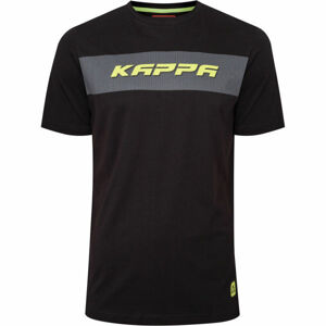 Kappa LOGO CABAXX Pánské triko, Černá,Reflexní neon,Šedá, velikost L