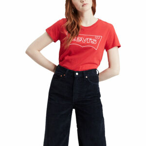 Levi's THE PERFECT TEE HSMK OUTLINE Dámské tričko, červená, velikost M