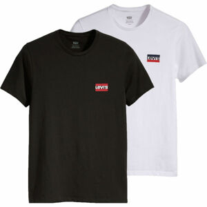 Levi's 2PK CREWNECK GRAPHIC Pánská trička - multipack, černá, veľkosť S