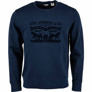 Levi's GRAPHIC CREW B LOGO SSNL CREW MINERAL BL Pánská mikina, tmavě modrá, velikost S