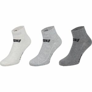 Levi's MID CUT BATWING LOGO 3P Ponožky, šedá, velikost 43-46