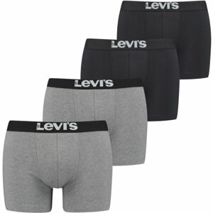 Levi's SOLID BASIC BRIEF 4P Pánské boxerky, černá, veľkosť XXL