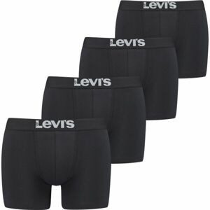 Levi's SOLID BASIC BRIEF 4P Pánské boxerky, černá, veľkosť XL