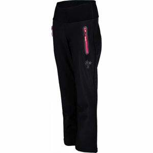 Lewro ALINA Dívčí softshellové kalhoty, černá, velikost 140-146