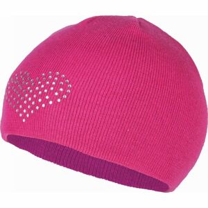 Lewro BEEDRIL Dívčí pletená čepice, Růžová,Stříbrná, velikost