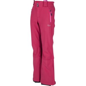 Lewro LONDON 116-134 růžová 116-122 - Dívčí lyžařské softshellové kalhoty