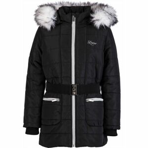 Lewro NATALIE černá 152-158 - Dívčí zimní kabát