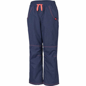Lewro SIGI Dětské zateplené kalhoty, Modrá,Oranžová, velikost 116-122