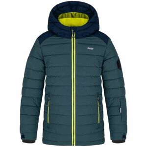 Loap FULMOS Chlapecká lyžařská bunda, tmavě zelená, velikost 134-140