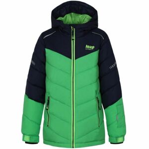 Loap FUGAS Dětská lyžařská bunda, zelená, velikost 128