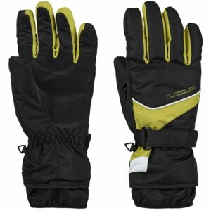 Loap RODON Pánské zimní rukavice, Černá,Žlutá,Bílá, velikost M