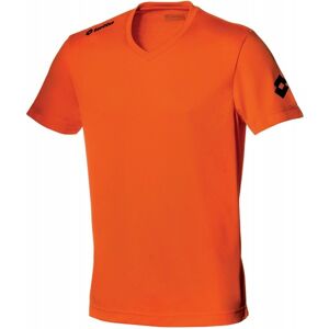 Lotto JERSEY TEAM EVO SS Pánský fotbalový dres, Oranžová,Černá, velikost