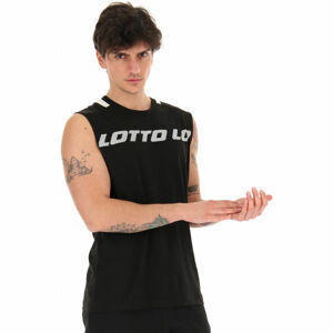 Lotto LOGO V TEE SL JS Pánské triko bez rukávů, černá, velikost XXXL