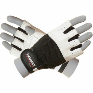 MADMAX CLASIC Fitness rukavice, bílá, velikost L