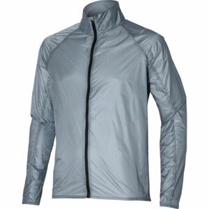 Mizuno AERO JACKET Pánská běžecká bunda, stříbrná, velikost XXL