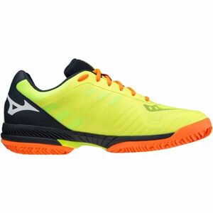 Mizuno WAVE EXCEED SL 2 CC Unisex tenisová obuv, Žlutá,Černá,Oranžová, velikost 8.5