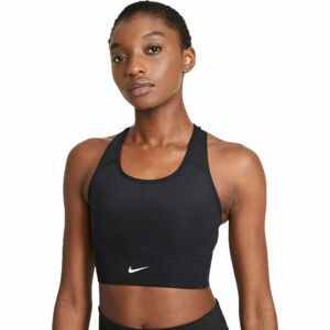 Nike SWOOSH LONG LINE BRA W Dámská sportovní podprsenka, černá, velikost M