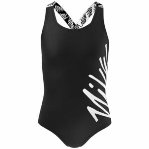 Nike SCRIPT LOGO Dívčí jednodílné plavky, černá, velikost XS