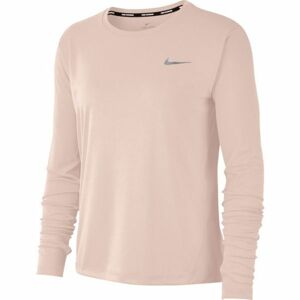Nike MILER TOP LS W růžová M - Dámské běžecké triko s dlouhým rukávem