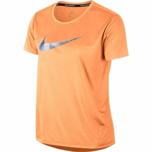 Nike MILER TOP SS HBR1 oranžová S - Dámské tričko