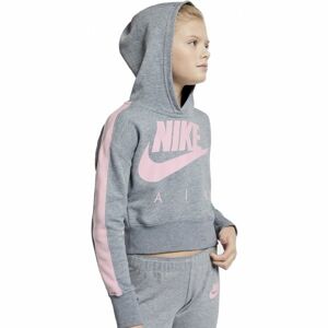 Nike NSW CROP PE AIR šedá S - Dívčí mikina s kapucí