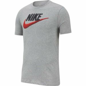 Nike NSW TEE BRAND MARK M Pánské tričko, Šedá,Černá,Červená, velikost