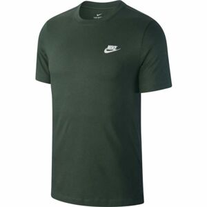 Nike NSW CLUB TEE Pánské tričko, tmavě zelená, velikost XXL