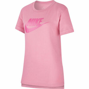 Nike NSW TEE DPTL BASIC FUTURA G Dívčí tričko, růžová, velikost M