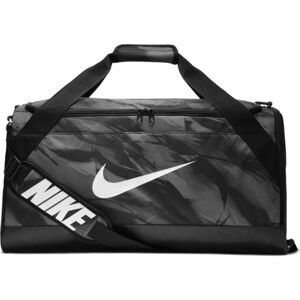 Nike BRASILIA M DUFF - AOP šedá M - Tréninková sportovní taška