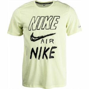 Nike BRTHE RUN TOP SS GX zelená M - Pánské tričko