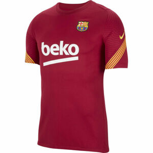 Nike BARCELONA STRIKE Pánské fotbalové tričko, vínová, veľkosť M
