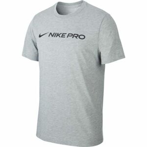 Nike DRY TEE NIKE PRO Pánské tričko, Šedá,Černá, velikost