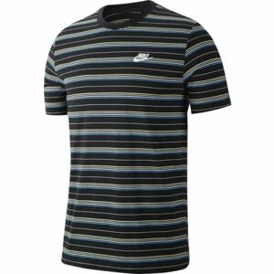 Nike NSW TEE STRIPE SS černá S - Pánské tričko