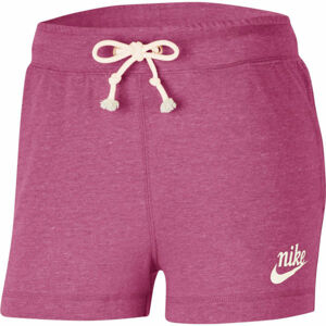 Nike NSW GYM VNTG SHORT W Dámské šortky, Růžová,Bílá, velikost XS