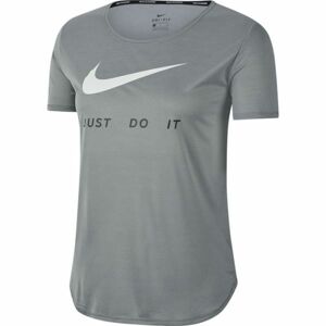 Nike TOP SS SWSH RUN W šedá XS - Dámské běžecké tričko