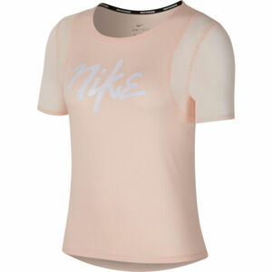 Nike RUNNING TOP W oranžová M - Dámské běžecké tričko