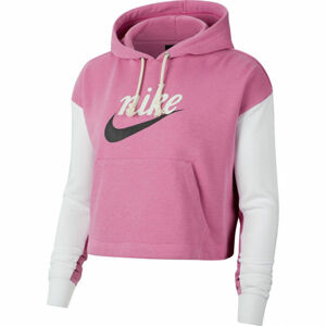 Nike NSW VRSTY HOODIE FT W růžová L - Dámská mikina