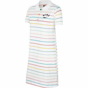 Nike NSW DRESS POLO FB G Dívčí šaty, Bílá,Tyrkysová,Růžová,Žlutá, velikost