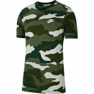 Nike NSW CAMO AOP SS TEE M zelená M - Pánské tričko