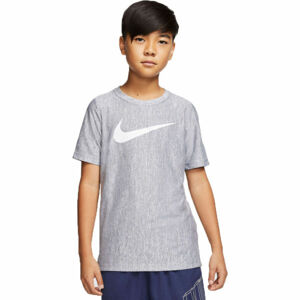 Nike CORE SS PERF TOP HTHR B Chlapecké tréninkové tričko, šedá, velikost S