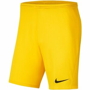 Nike DRI-FIT PARK 3 Chlapecké fotbalové kraťasy, žlutá, veľkosť XS