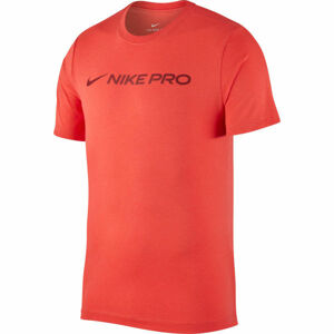 Nike DRY TEE NIKE PRO M červená M - Pánské tréninkové tričko