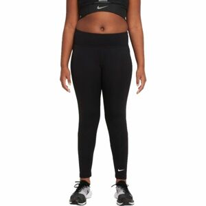 Nike DF ONE TIGHT G Dívčí legíny, Černá,Bílá, velikost L