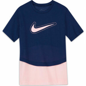 Nike DRY TROPHY Dívčí tréninkové tričko, tmavě modrá, velikost