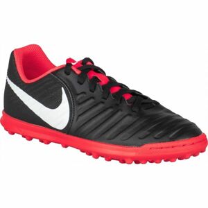 Nike JR TIEMPO LEGENDX 7 TF Dětské turfy, Černá,Bílá,Červená, velikost 5