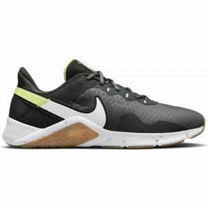 Nike LEGEND ESSENTIAL 2 Pánská tréninková obuv, Černá,Bílá,Světle zelená, velikost 8