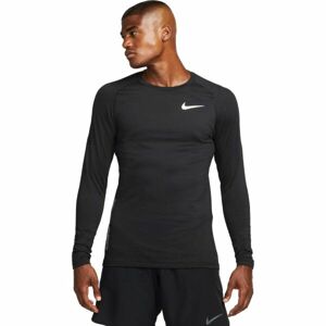 Nike NP TOP WARM LS CREW Pánské tréninkové tričko s dlouhým rukávem, černá, velikost XXL